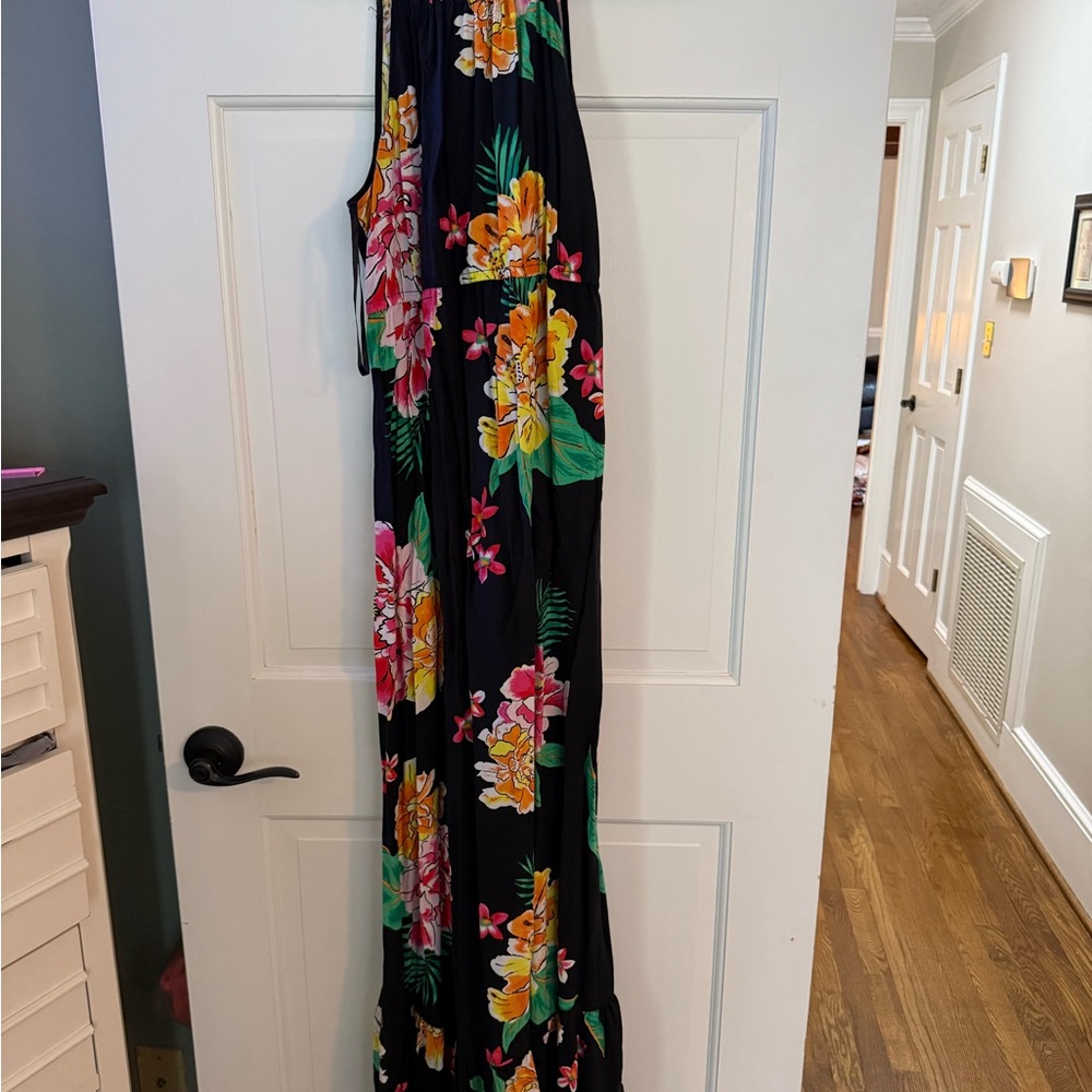 Floral Black Maxi Dress